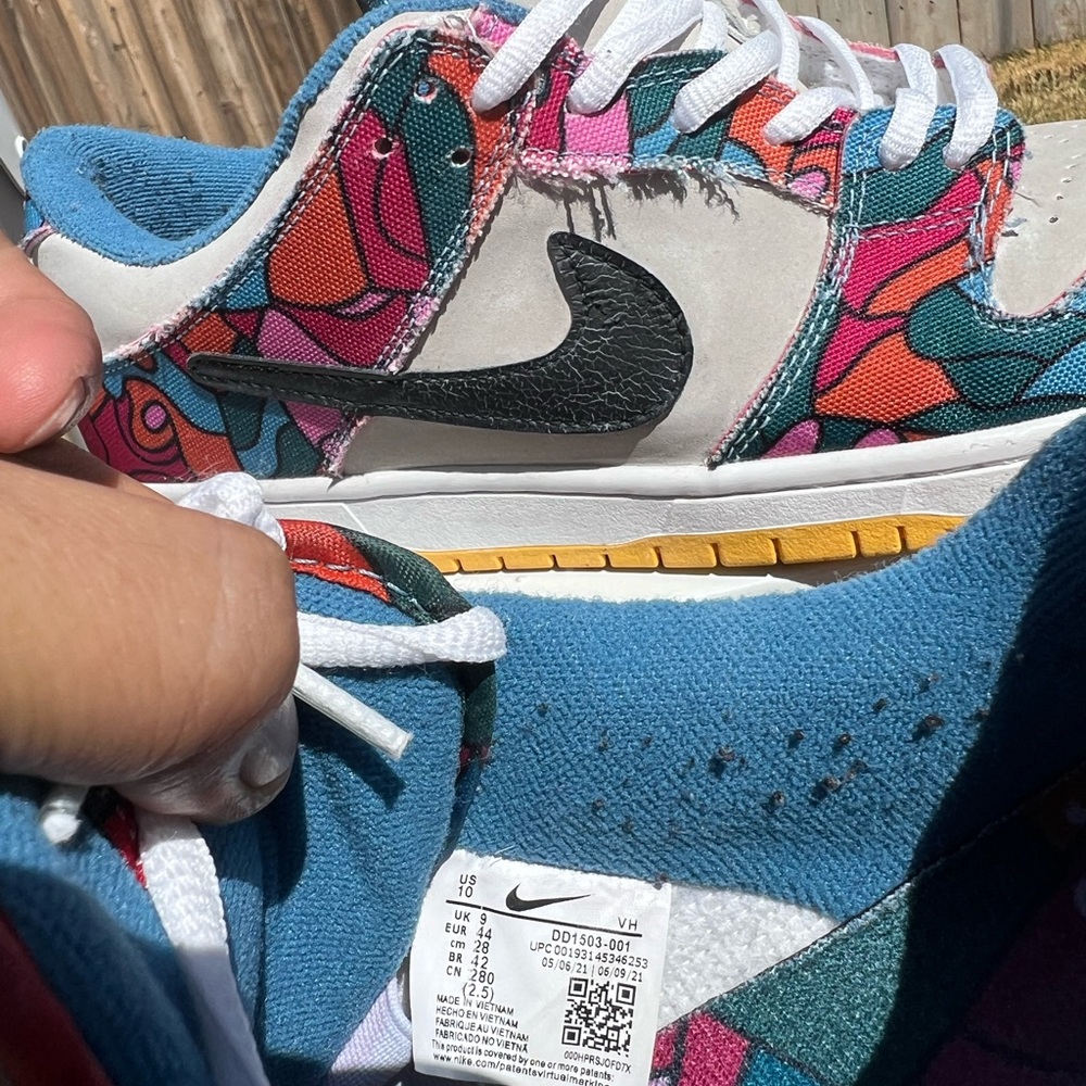 Nike SB Dunk Low Pro x Parra “Abstract Art” Sneakers US 10 - Picture 6 of 8